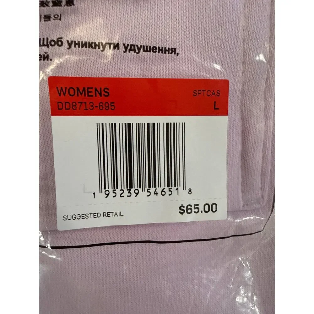 Nike NSW Essential Fleece Cargo Pants Womens Large Pink Sweatpants DD8713-695